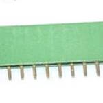 Pin header female pinsocket 1x10-pin 2.54mm pitch groen